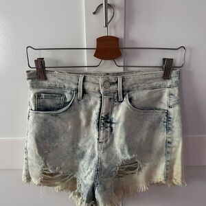 Guess Blue Jean Shorts Distressed Vintage Style